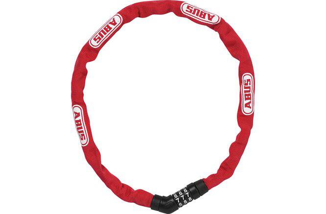 ABUSAbus Kettenschloss 4804C/75 Code ohne Halter rot
