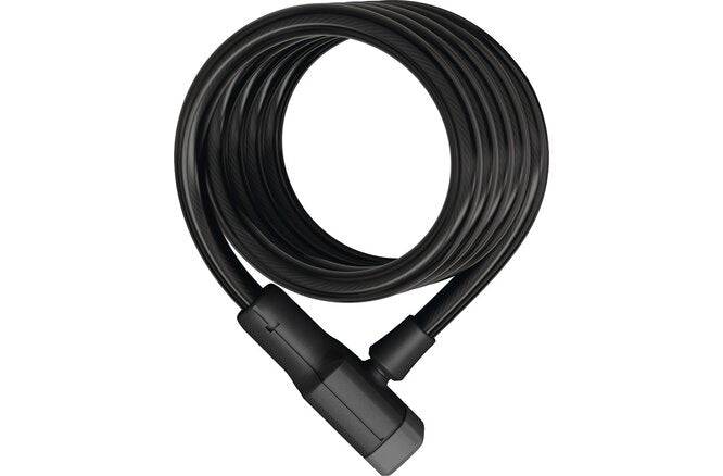ABUSAbus Spiralkabelschloss Booster 6512K/180 mit Halter SCMU 6K schwarz