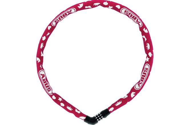 ABUSAbus Kettenschloss 4804C/75 Symbols ohne Halter rot