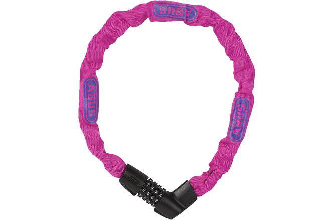 ABUSAbus Kettenschloss Tresor 1385/75 Code ohne Halter neon pink