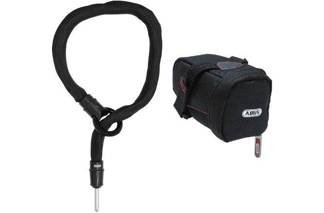 ABUSAbus Schlaufenkette Adaptor Chain IVY 6KS/100 mit Satteltasche ST5950 schwarz