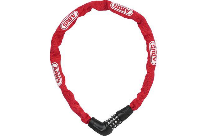 ABUSAbus Kettenschloss 5805C/75 Code ohne Halter rot