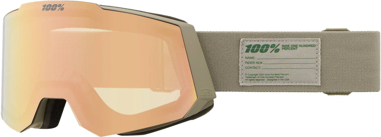 100percent100percent-Snowcraft Hiper Goggle Cement - Mirror Copper Lens