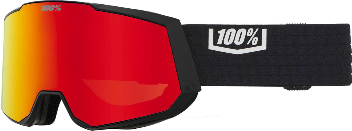 100percent100percent-Snowcraft XL Hiper Goggle Black/White - Mirror White Lens