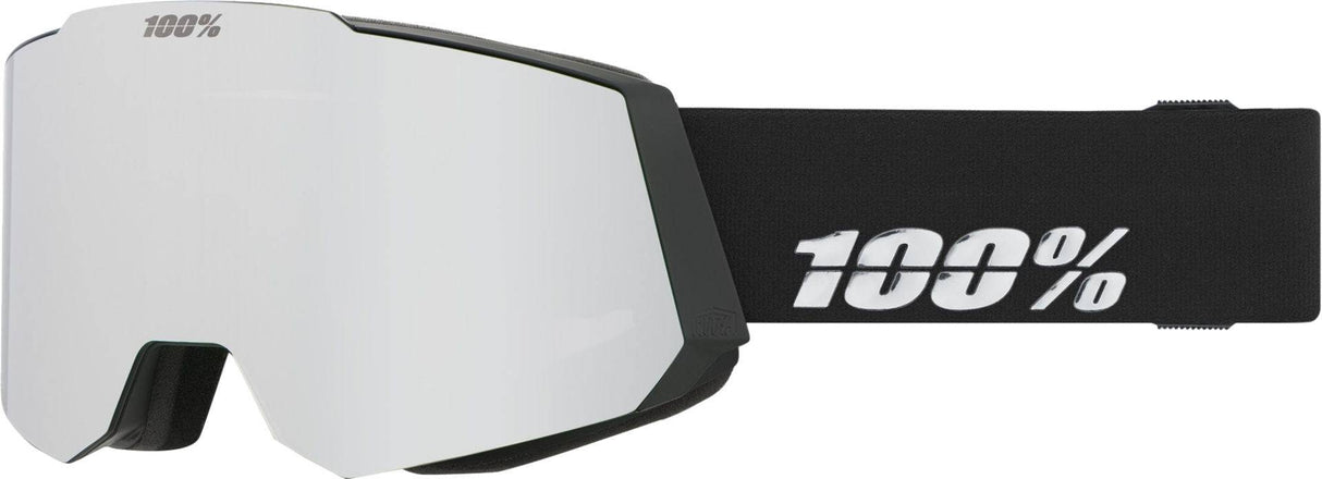 100percent100percent-Snowcraft Hiper Goggle Black/Silver - Mirror Silver Lens