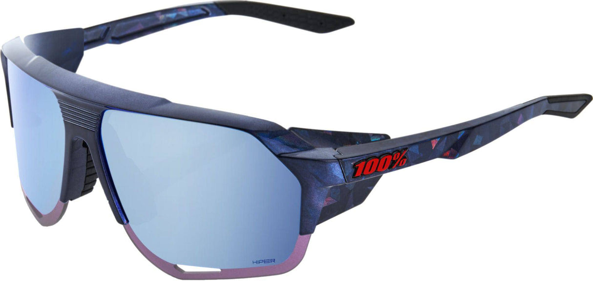 100percent100percent-Brille Norvik -Black Holographic -Hiper Blue Multilayer Mirror