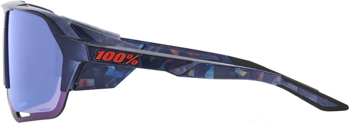 100percent100percent-Brille Norvik -Black Holographic -Hiper Blue Multilayer Mirror