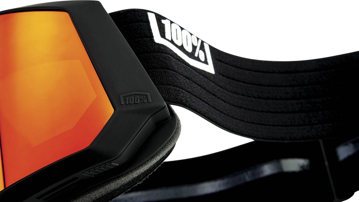 100percent100percent-Snowcraft XL Hiper Goggle Black/White - Mirror White Lens