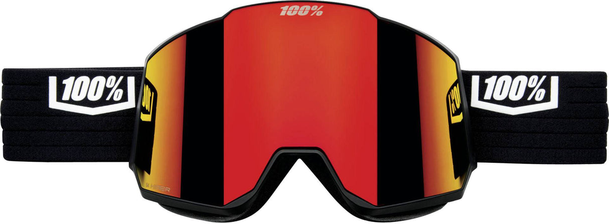 100percent100percent-Snowcraft XL Hiper Goggle Black/White - Mirror White Lens