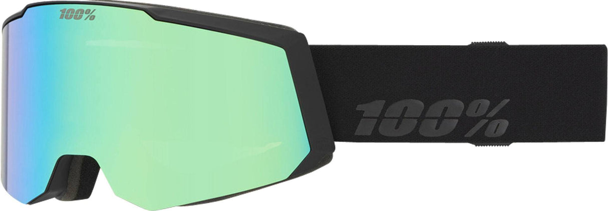 100percent100percent-SNOWCRAFT S HiPER Goggle Black/Green - Mirror Green Lens