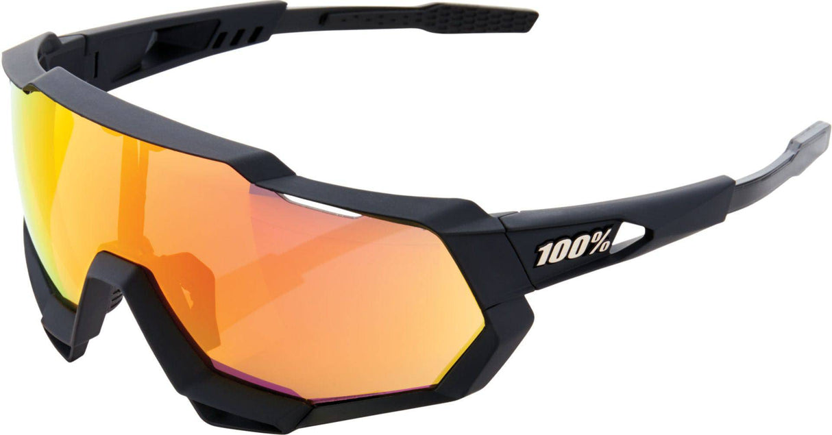 100percent100percent-Brille Speedtrap Soft Tact Black-HiPER Red