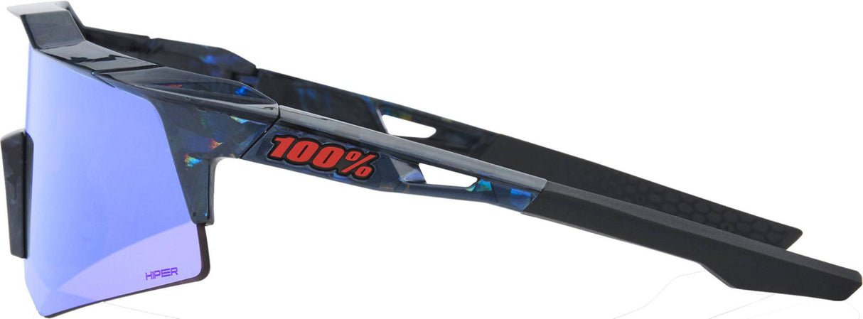 100percent100percent-Brille Speedcraft XS -Black Holographic -Hiper Blue Multilayer Mi