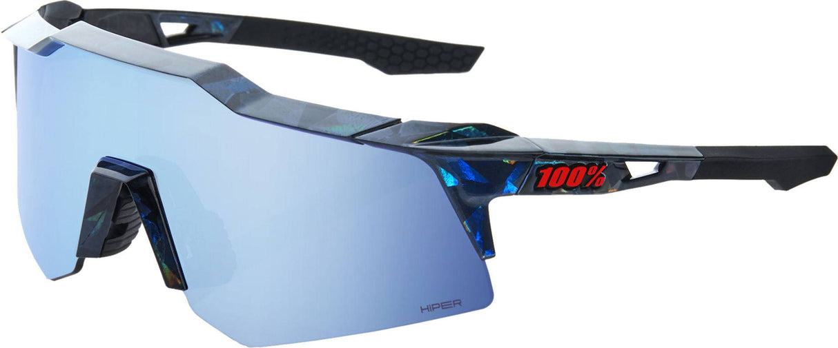 100percent100percent-Brille Speedcraft XS -Black Holographic -Hiper Blue Multilayer Mi