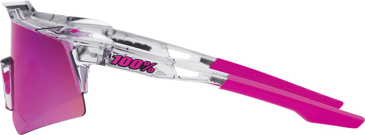 100percent100percent-Brille Speedcraft XS -Polished Translucent Grey -Purple Mult