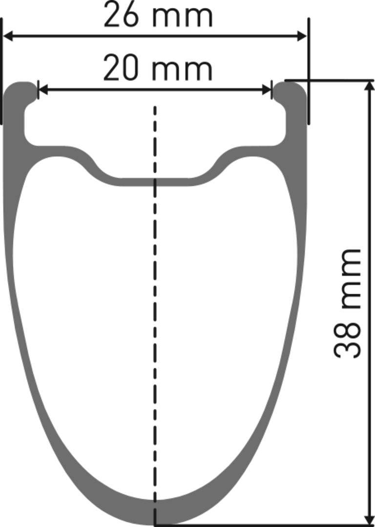 DT SwissDT Swiss-ARC 1100 DICUT Laufrad 700c CL 38 100/12mm