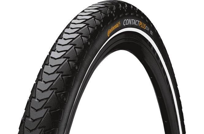ContinentalContinental Pneu Contact Plus 700x28C Starr mit Reflexstreifen black
