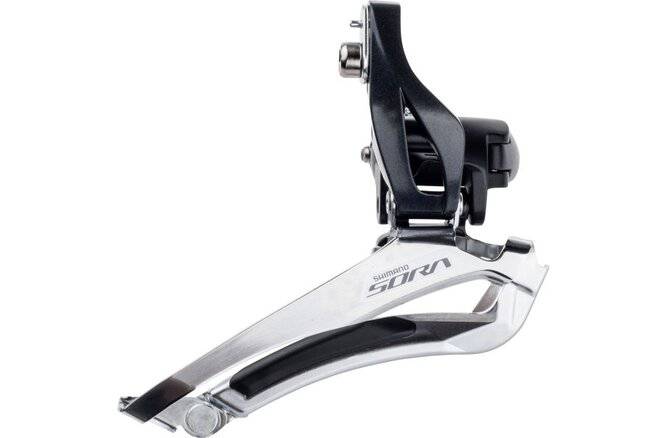 ShimanoShimano Umwerfer SORA FD-R3000 2x9 Down Swing 61-66° Schelle (34.9/31.8/28.6 mm)