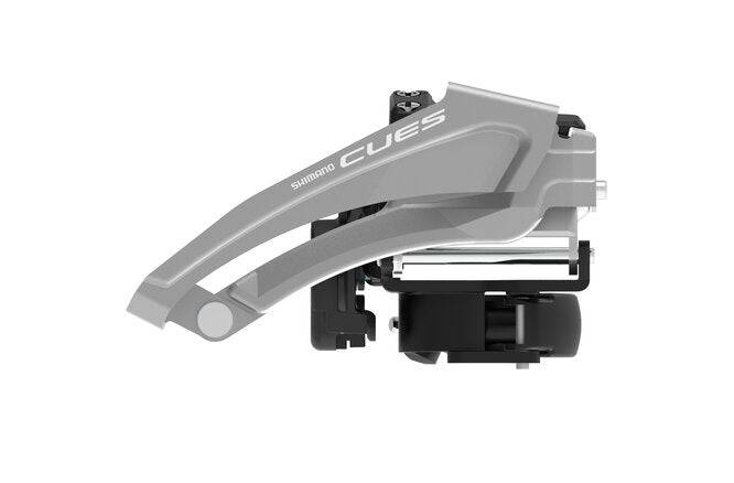 ShimanoShimano Umwerfer CUES FD-U6010 2x10/11 Top Swing 63-68° Schelle (34.9/31.8/28.6 mm)