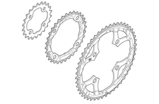 ShimanoShimano Kettenblatt FC-T6010 48 Zähne für Hosenschutz schwarz