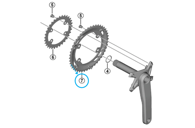 ShimanoShimano Kettenblatt CUES FC-U6010-2 46 Zähne