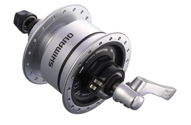 ShimanoShimano Nabendynamo DH-3D72 100 mm Center-Lock 36-Loch 6V/3.0W QR silber