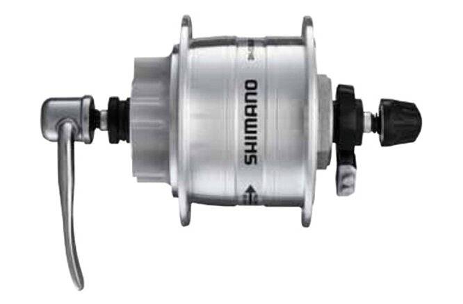 ShimanoShimano Nabendynamo DH-3D32 100 mm 6-Loch 36-Loch 6V/3.0W QR silber