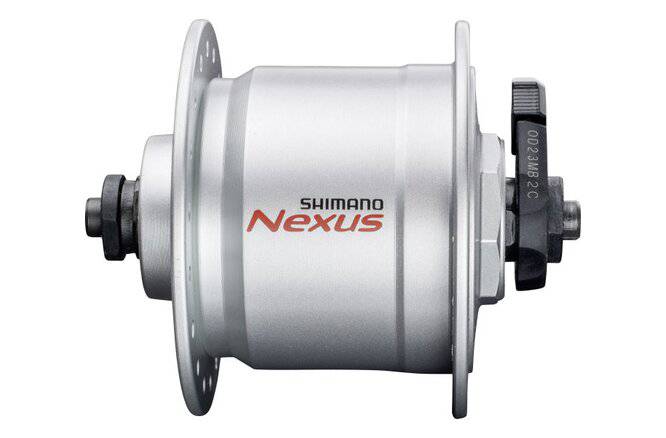 ShimanoShimano Nabendynamo NEXUS DH-C3000 100 mm V-Brake 36-Loch 6V/3.0W QR silber