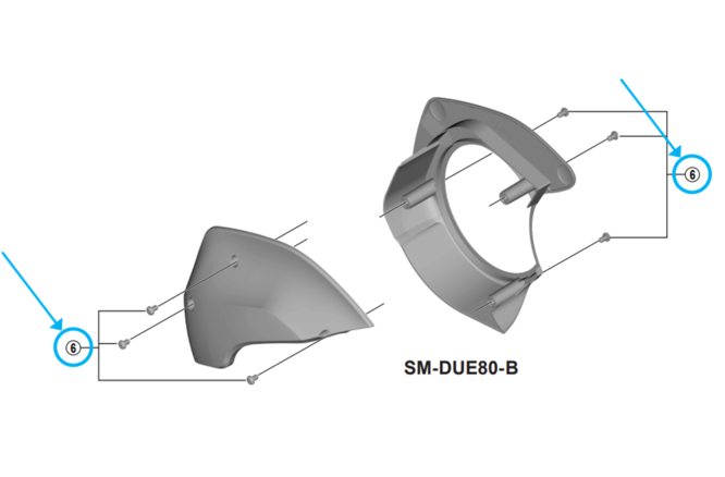Shimano Befestigungsschrauben Set à 6 Stück für SM-DUE80