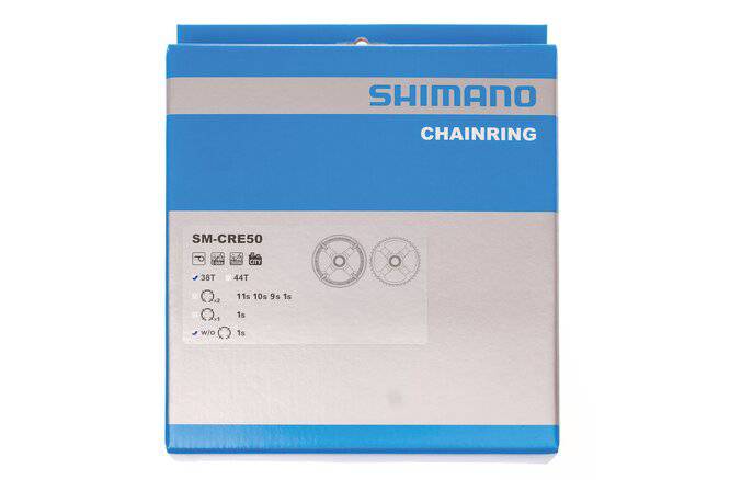 ShimanoShimano Kettenblatt STEPS SM-CRE50 38 Zähne 46.5 mm Kettenlinie mit doppeltem Hosenschutz