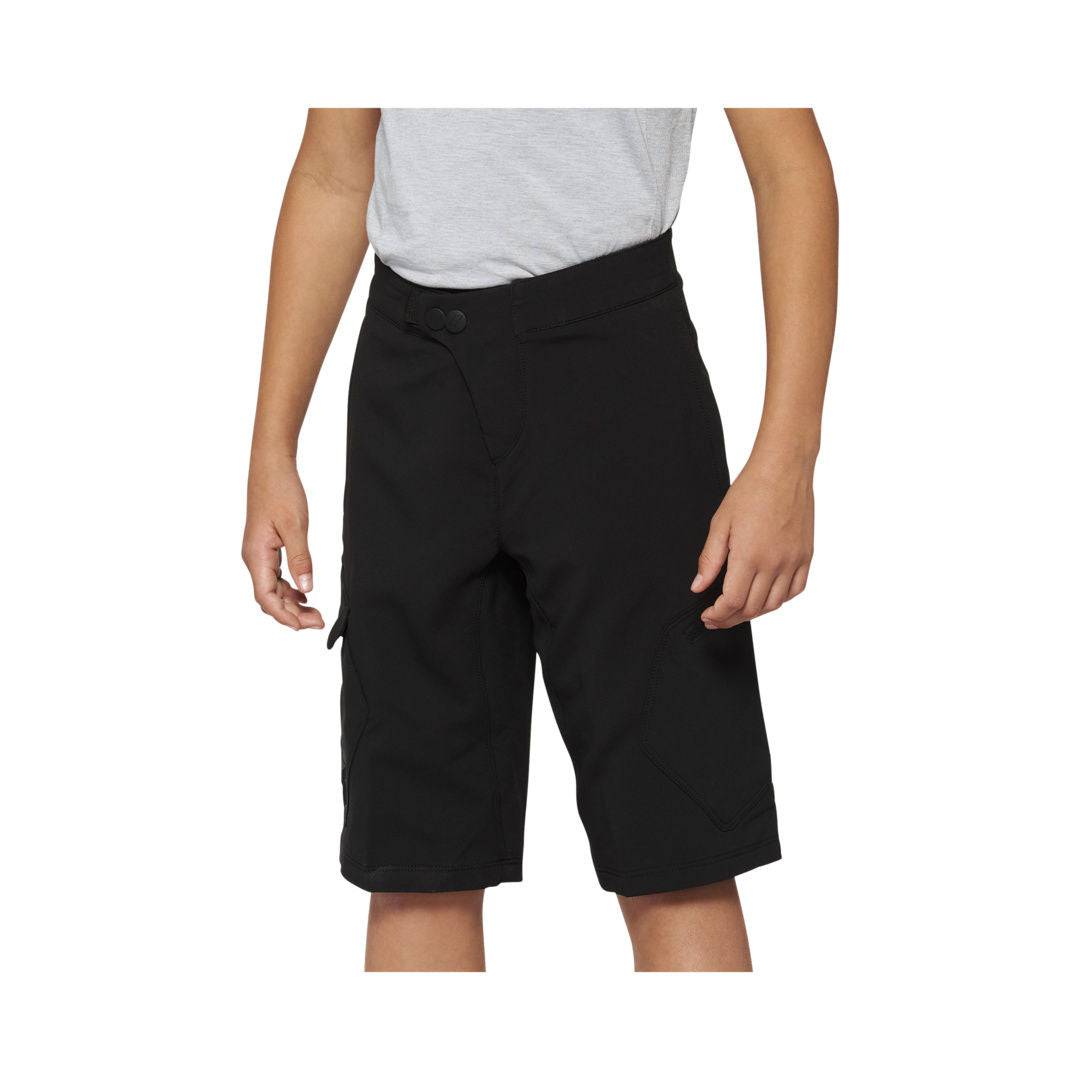 100percent100percent-Shorts Ridecamp Youth w-Liner schwarz