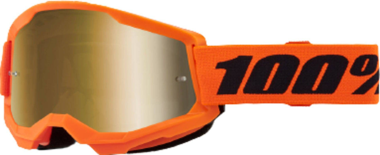 100percent100percent-STRATA 2 Goggle Neon Orange - Mirror Gold Lens
