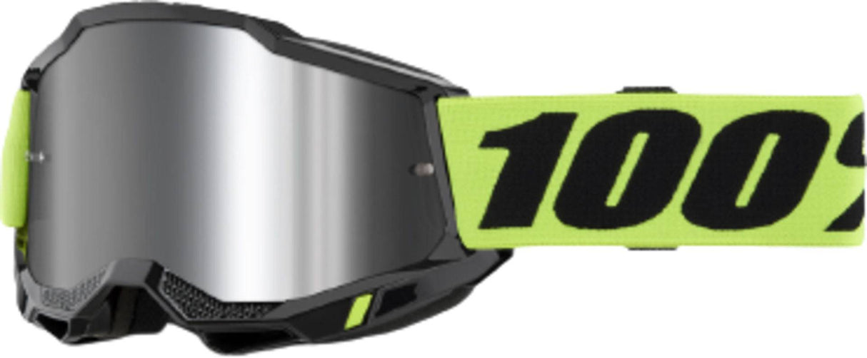 100percent100percent-ACCURI 2 Goggle Neon Yellow - Mirror Silver Lens