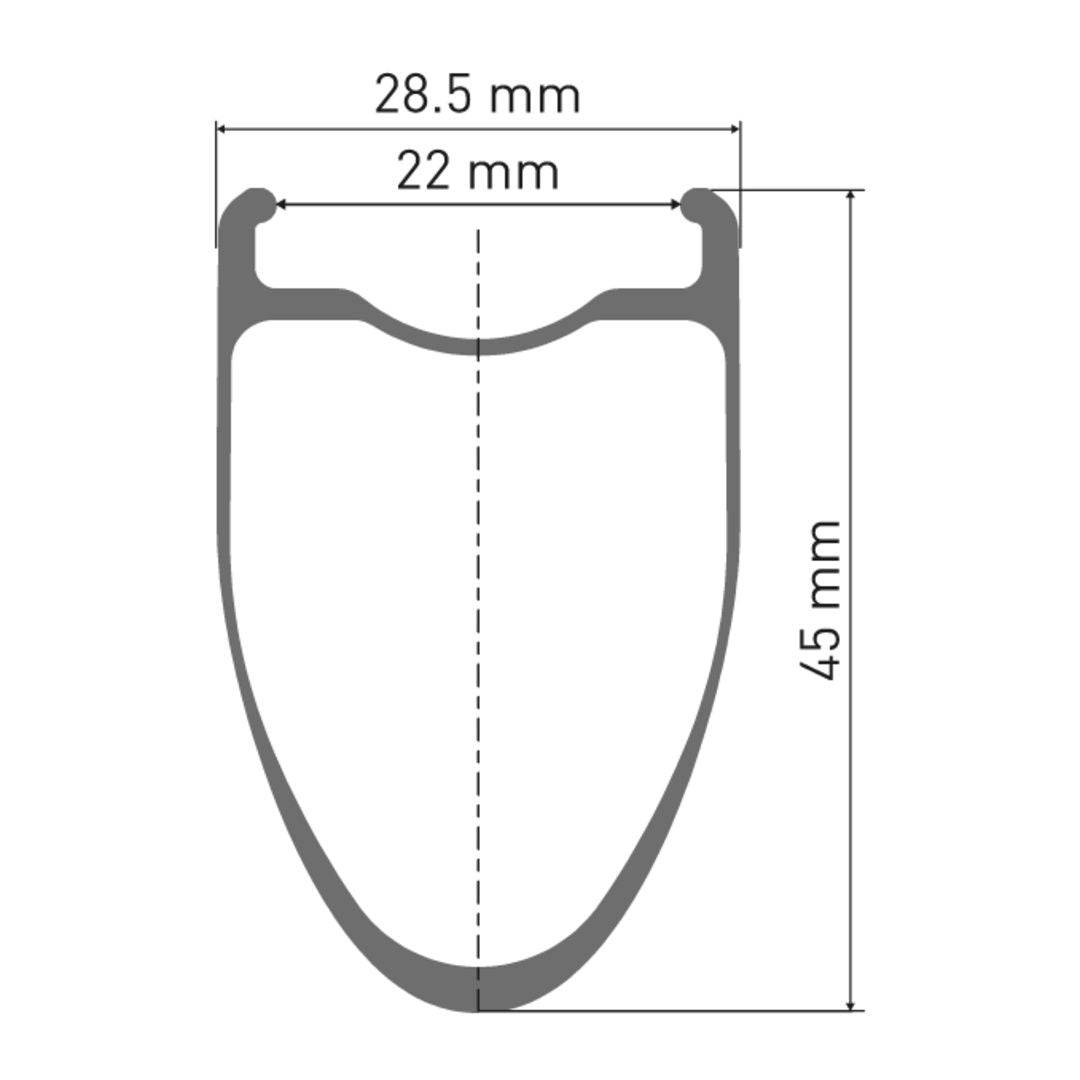 DT SwissDT Swiss-ERC 1400 DICUT Laufrad 700c CL 45 100/12mm