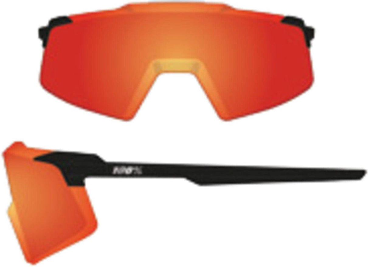 100percent100percent-Aerocraft - Soft Tact Black - HiPER Red Multilayer Mirr