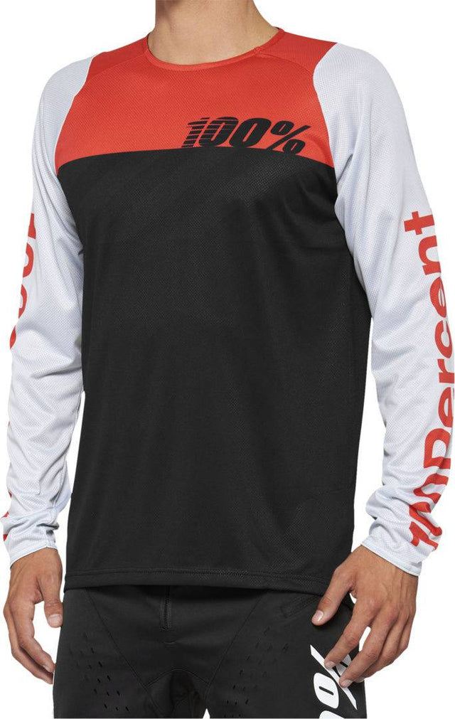 100percent 100percent-Jersey R-Core grau-racer red