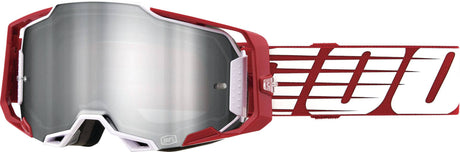 100percent 100percent-Armega Goggle Oversized Deep Red - Mirror Sil