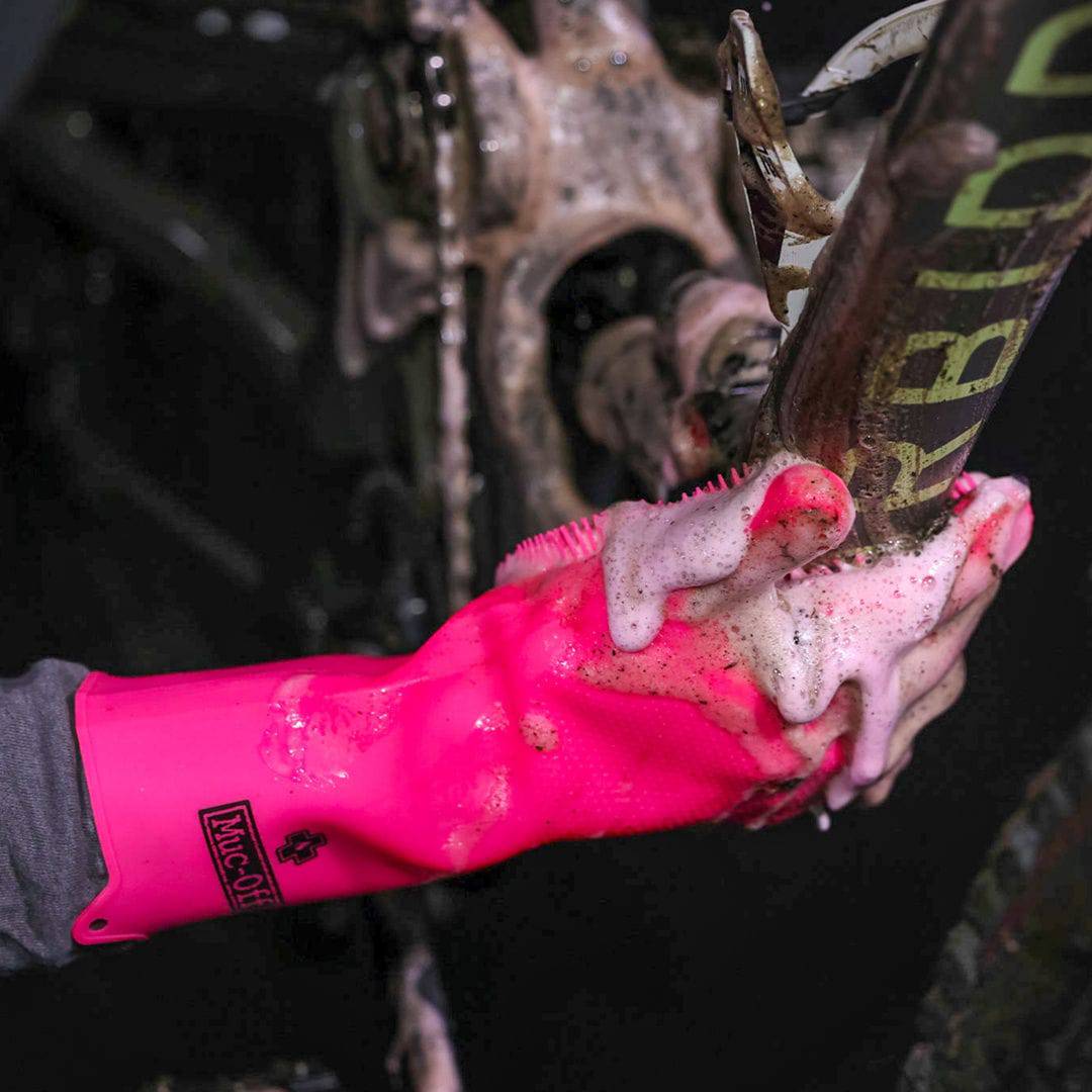 Muc-Off Muc-Off-Deep Scrubber Gloves Pink L