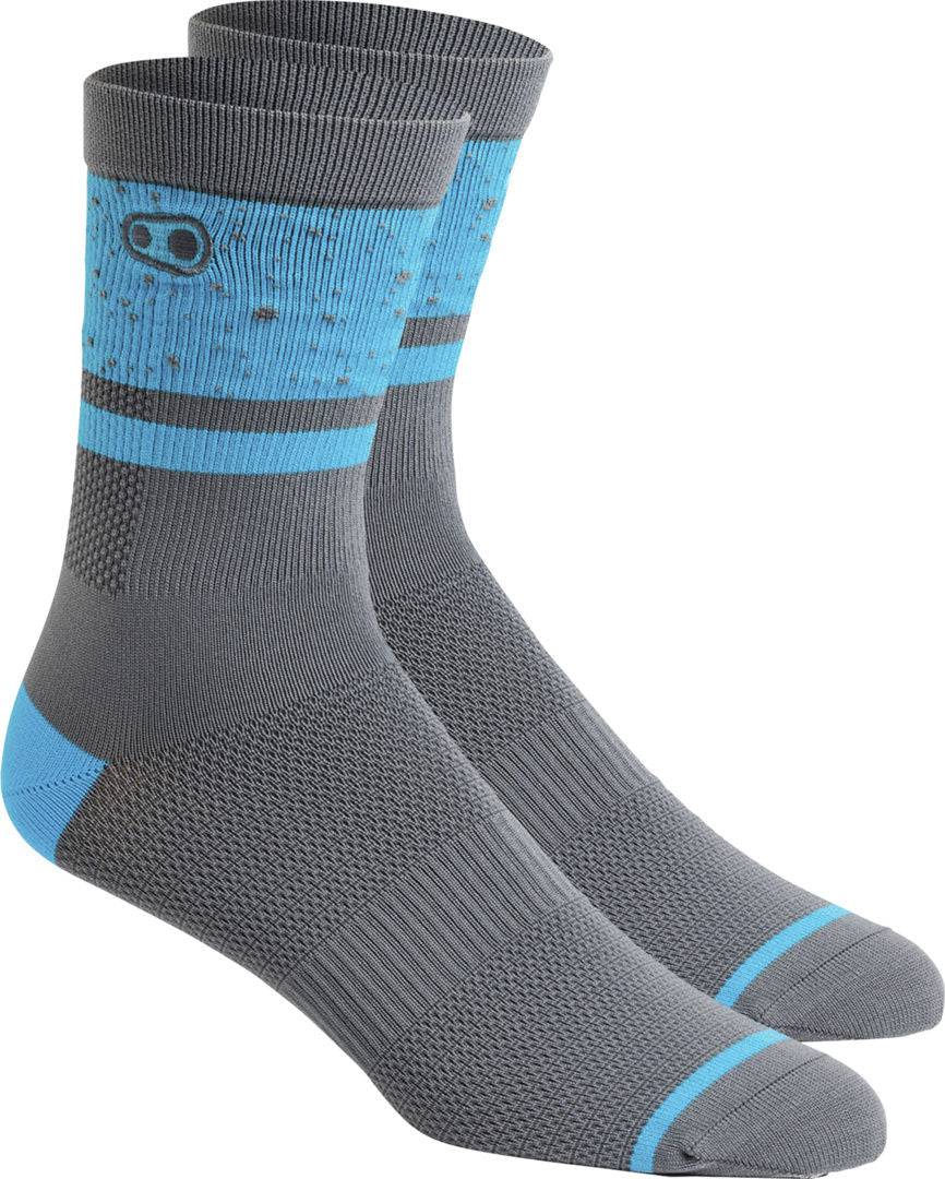 Crankbrothers Crankbrothers-Socken Trail Splatter schwarz-blau L-XL