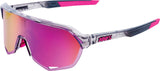 100percent 100percent-Brille S2 Polished Translucent Grey -Purple Multilayer Mirro