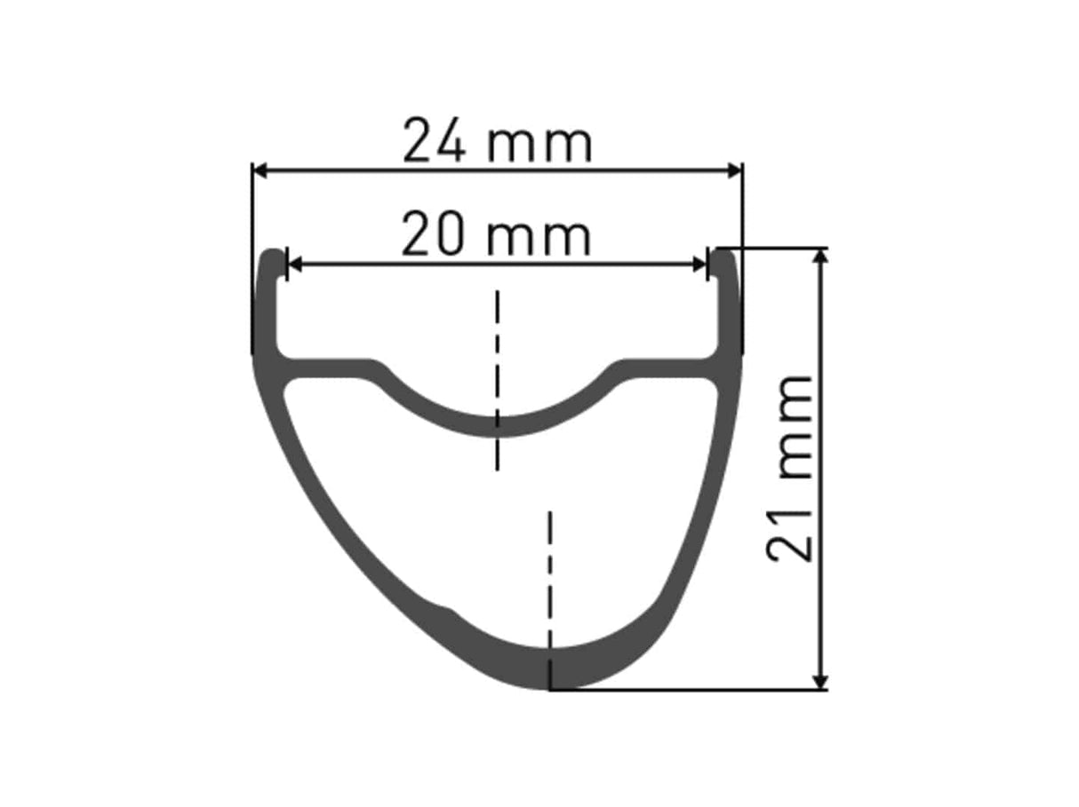 DT Swiss DT Swiss-RR 421 Felge asymmetric DB 700c 20 24L