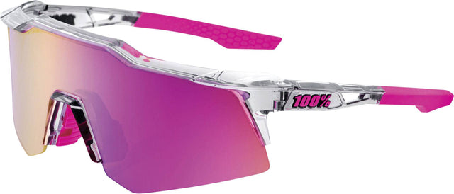 100percent 100percent-Brille Speedcraft XS -Polished Translucent Grey -Purple Mult