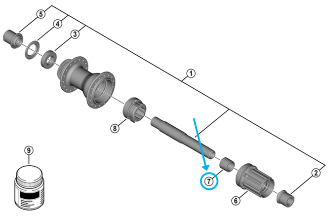 Shimano Naben-Gewindebuchse für FH-TC500