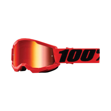 100percent 100percent-Goggles Strata 2 Jr. Red -Mirror Red