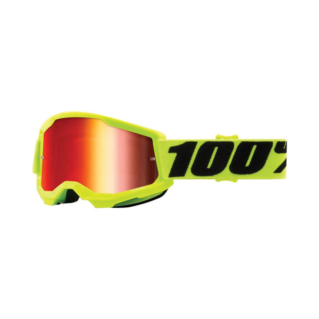 100percent 100percent-Goggles Strata 2 Jr. Fluo-Yellow -Mirror Red