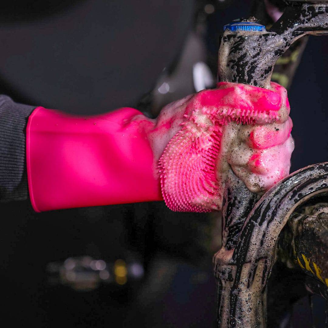 Muc-Off Muc-Off-Deep Scrubber Gloves Pink L