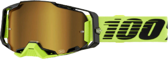 100percent 100percent-ARMEGA Goggle Neon Yellow - Mirror Gold Lens